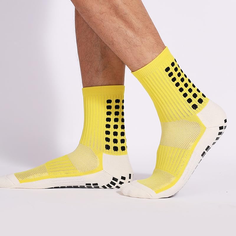 BUKEORE Store 4/6 Pairs Grip Soccer Socks Anti Slip Non Slip Men's Athletic Socks for Football Basketball Sports - Image 2